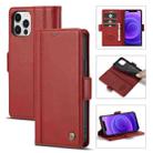 For iPhone 12 mini LC.IMEEKE Magnetic Buckle PU + TPU Horizontal Flip Leather Case with Holder & Card Slots & Wallet (Red) - 1