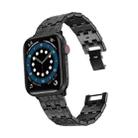 Woven Texture Stainless Steel Watch Band For Apple Watch Series 8&7 41mm / SE 2&6&SE&5&4 40mm / 3&2&1 38mm(Black) - 1