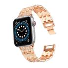 Woven Texture Stainless Steel Watch Band For Apple Watch Series 8&7 41mm / SE 2&6&SE&5&4 40mm / 3&2&1 38mm(Rose Gold) - 1