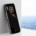 For Huawei Mate 30 XINLI Straight 6D Plating Gold Edge TPU Shockproof Case(Black) - 1