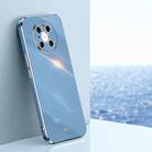 For Huawei Mate 40 Pro XINLI Straight 6D Plating Gold Edge TPU Shockproof Case(Celestial Blue) - 1