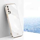 For Huawei nova 6 5G XINLI Straight Edge 6D Electroplate TPU Phone Case(White) - 1