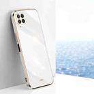 For Huawei nova 6 SE XINLI Straight 6D Plating Gold Edge TPU Shockproof Case(White) - 1