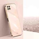 For Huawei nova 6 SE XINLI Straight 6D Plating Gold Edge TPU Shockproof Case(Pink) - 1