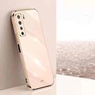 For Huawei nova 7 SE XINLI Straight 6D Plating Gold Edge TPU Shockproof Case(Pink) - 1