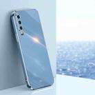 For Huawei P30 XINLI Straight 6D Plating Gold Edge TPU Shockproof Case(Celestial Blue) - 1