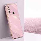 For Huawei P30 Lite XINLI Straight 6D Plating Gold Edge TPU Shockproof Case(Cherry Purple) - 1