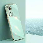 For Honor 50 XINLI Straight 6D Plating Gold Edge TPU Shockproof Case(Mint Green) - 1