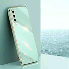 For Honor Play 3 XINLI Straight 6D Plating Gold Edge TPU Shockproof Case(Mint Green) - 1