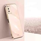 For Honor X10 5G XINLI Straight 6D Plating Gold Edge TPU Shockproof Case(Pink) - 1