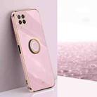 For Huawei nova 6 SE XINLI Straight Edge 6D Electroplate TPU Phone Case with Ring Holder(Cherry Purple) - 1