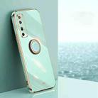 For Huawei nova 7 Pro 5G XINLI Straight Edge 6D Electroplate TPU Phone Case with Ring Holder(Mint Green) - 1