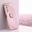 For Huawei nova 7 SE XINLI Straight Edge 6D Electroplate TPU Phone Case with Ring Holder(Cherry Purple) - 1