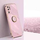 For Huawei P30 Pro XINLI Straight Edge 6D Electroplate TPU Phone Case with Ring Holder(Cherry Purple) - 1