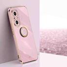 For Honor 50 SE XINLI Straight 6D Plating Gold Edge TPU Shockproof Case with Ring Holder(Cherry Purple) - 1