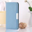 For iPhone 7 Litchi Texture Horizontal Flip Leather Case with Holder & Card Slots(Blue) - 1