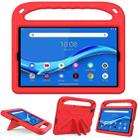 For Lenovo Tab M10 FHD Plus TB-X606F / TB-X606M Handle Portable EVA Shockproof Protective Case with Triangle Holder(Red) - 1