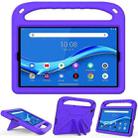 For Lenovo Tab M10 FHD Plus TB-X606F / TB-X606M Handle Portable EVA Shockproof Protective Case with Triangle Holder(Purple) - 1