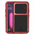 For LG V60 ThinQ 5G LOVE MEI Metal Shockproof Waterproof Dustproof Protective Case with Glass(Red) - 1