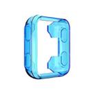 For Garmin Forerunner 35 / 30 TPU Half-pack Candy Color Protective Case(Transparent Blue) - 1