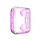 For Garmin Forerunner 35 / 30 TPU Half-pack Candy Color Protective Case(Transparent Puprle) - 1