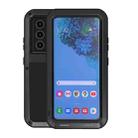 For Samsung Galaxy S21 Ultra 5G LOVE MEI Metal Shockproof Waterproof Dustproof Protective Case without Glass(Black) - 1