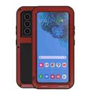 For Samsung Galaxy S21 Ultra 5G LOVE MEI Metal Shockproof Waterproof Dustproof Protective Case without Glass(Red) - 1