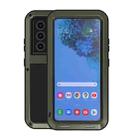 For Samsung Galaxy S21 Ultra 5G LOVE MEI Metal Shockproof Waterproof Dustproof Protective Case without Glass(Army Green) - 1