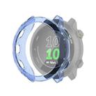 For Garmin Forerunner 158 / 55 Half Coverage Hollowed TPU Protective Case(Transparent Blue) - 1