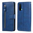 For OnePlus Nord CE 5G Fashion Calf Texture Zipper Horizontal Flip Leather Case with Stand & Card Slots & Wallet Function(Blue) - 1