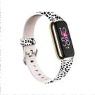 For Fitbit Luxe Special Edition Printing Silicone Replacement Strap Watchband, Size: L (Black Leopard) - 1