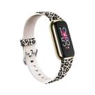 For Fitbit Luxe Special Edition Printing Silicone Watch Band, Size: L (Brown Leopard) - 1