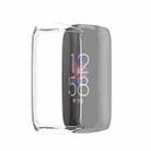 For Fitbit Luxe Full Coverage TPU Electroplating Protective Case Cover(Transparent) - 1