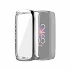 For Fitbit Luxe Full Coverage TPU Electroplating Protective Case Cover(Silver) - 1