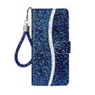 For iPhone 13 Pro Glitter Powder Horizontal Flip Leather Case with Card Slots & Holder & Lanyard (Blue) - 2
