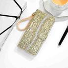 For Samsung Galaxy A03s (EU Version) Glitter Powder Horizontal Flip Leather Case with Card Slots & Holder & Lanyard(Gold) - 1