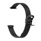 For Fitbit Luxe Clip-on Metal Watch Band(Black) - 1