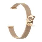 For Fitbit Luxe Clip-on Metal Watch Band(Champagne Gold) - 1