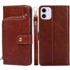 For iPhone 11 Zipper Bag PU + TPU Horizontal Flip Leather Case with Holder & Card Slot & Wallet & Lanyard (Brown) - 1