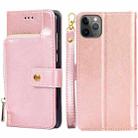 For iPhone 11 Pro Zipper Bag PU + TPU Horizontal Flip Leather Case with Holder & Card Slot & Wallet & Lanyard (Gold) - 1