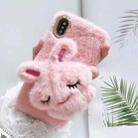 For iPhone XR Plush Rabbit Phone Protect Case(Pink) - 1