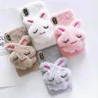 For iPhone XS Max Plush Rabbit Phone Protect Case(Grey) - 6