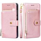 For ZTE Axon 30 Pro 5G Zipper Bag PU + TPU Horizontal Flip Leather Case with Holder & Card Slot & Wallet & Lanyard(Gold) - 1