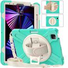 For iPad Pro 11 2022 / 2021 / 2020 / 2018 Silicone + PC Protective Tablet Case with Holder & Shoulder Strap(Mint Green) - 4