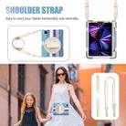 For iPad Pro 11 2022 / 2021 / 2020 / 2018 Silicone + PC Protective Tablet Case with Holder & Shoulder Strap(Colorful Blue) - 6