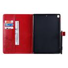 For iPad 10.2 / Pro 10.5 / Air  2019 Pressed Printing Butterfly Pattern Horizontal Flip PU Leather Case with Holder & Card Slots & Wallet & Pen Slot(Red) - 4