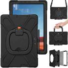 For Microsoft Surface Pro X / Pro X 2021 Silicone + PC Protective Case with Holder & Shoulder Strap(Black) - 1