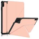 For Huawei MatePad 11 2021 Multi-folding Horizontal Flip PU Leather Shockproof Case with Holder & Sleep / Wake-up Function(Rose Gold) - 1