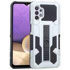 For Samsung Galaxy A32 5G Vanguard Warrior All Inclusive Double-color Shockproof TPU + PC Protective Case with Holder(Silver White) - 1