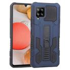 For Samsung Galaxy A42 5G Vanguard Warrior All Inclusive Double-color Shockproof TPU + PC Protective Case with Holder(Cobalt Blue) - 1